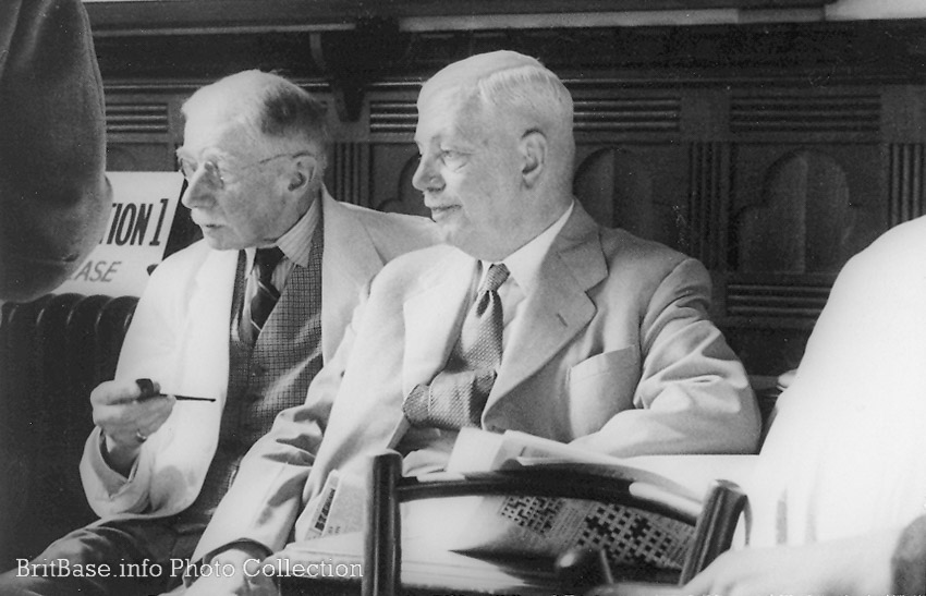 Richard Clewin Giffith and Sir George Thomas watch play at Hastings