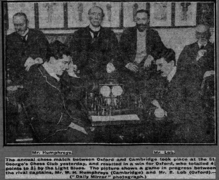 1909 Varsity chess match
