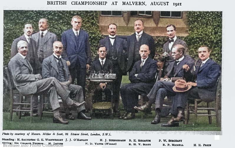 1921 British Chess Championship players
