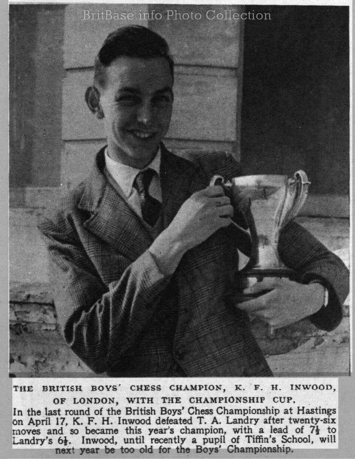 1953 Ken Inwood wins the british Under-18 Championship