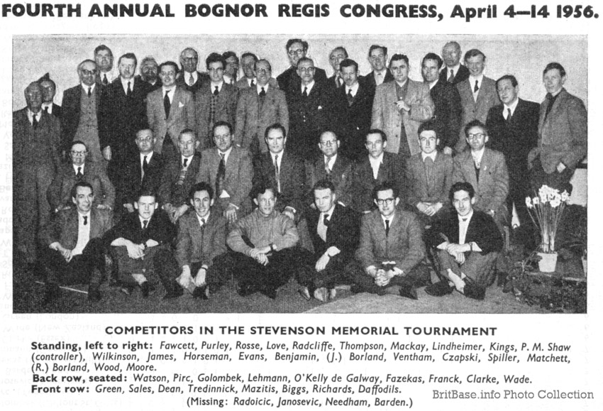 1956 Bognor Regis Chess Congress group photo