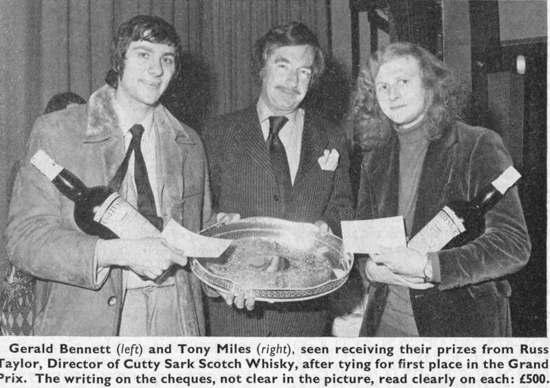 1974 Cutty Sark winners Gerald bennett and Tony Miles