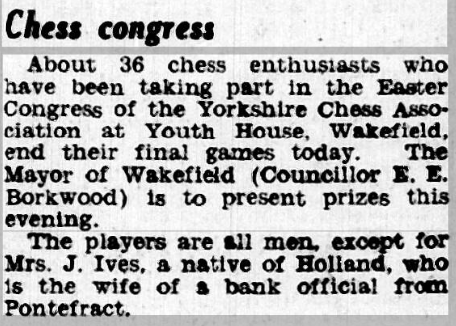 1952 Jacoba Ives, Yorkshire Post