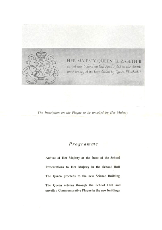1962 Queen's Visit Programme