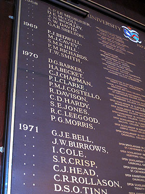 RGS Honours Board